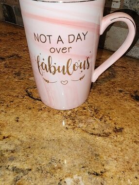 Pink Marble 'Not a Day Over Fabulous' Mug